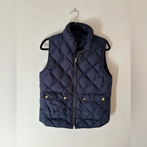 J Crew Navy Puffer Vest